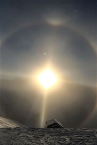 Witch apprentice and moon halo
